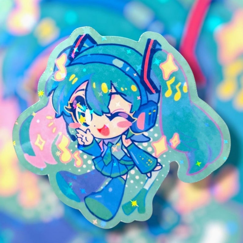 Laptop Accessories Cute - Virtual Idol Green Twin Tails Girl