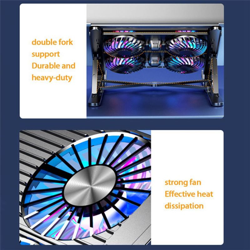 Laptop Accessories Cooling Pad - lillili Laptop-Kühlständer Faltbares Laptop-Kühlpad mit 4