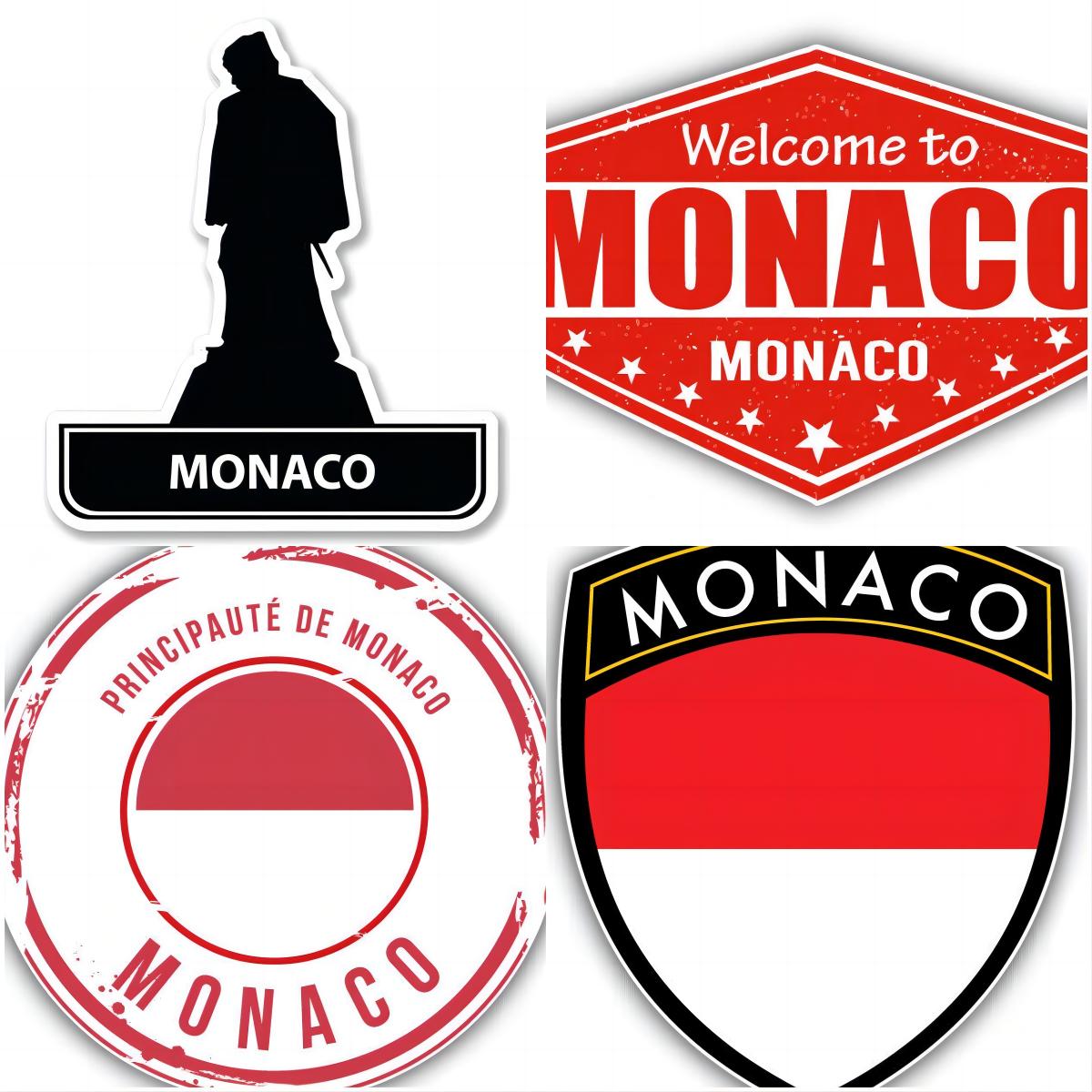 Laptop Accessories Kids - Monaco Flagge Vinyl Aufkleber Laptop Auto