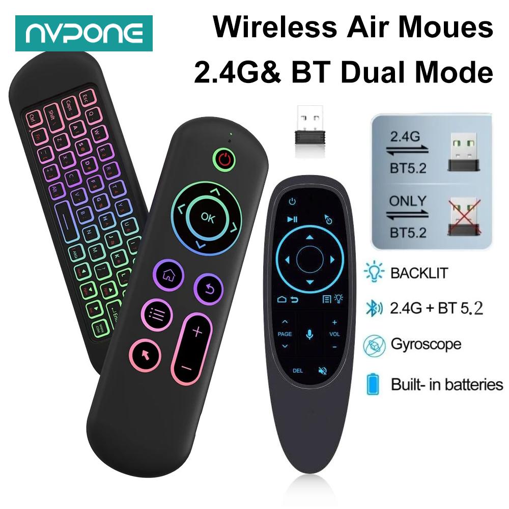 Mini Wireless Mouse - Fernbedienung Air Mouse Sprachgyroskop 7-farbige Mini-Tastatur