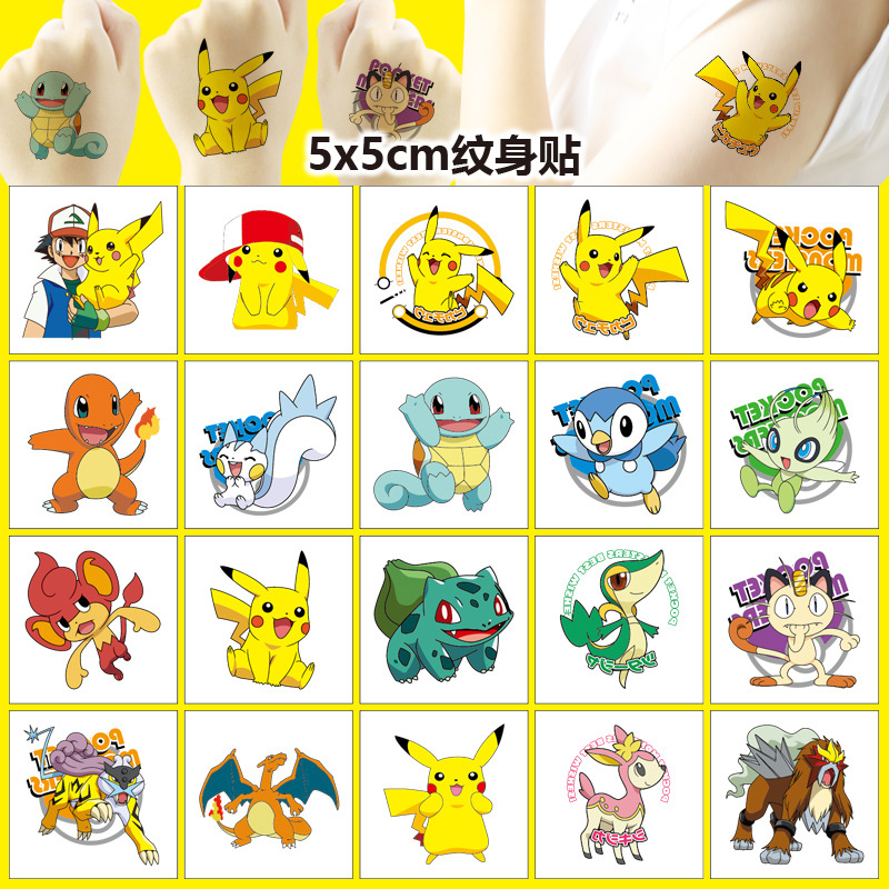 Laptop Accessories Cute - 5*5cm 20 Stück Pokemon Pikachu Tattoo