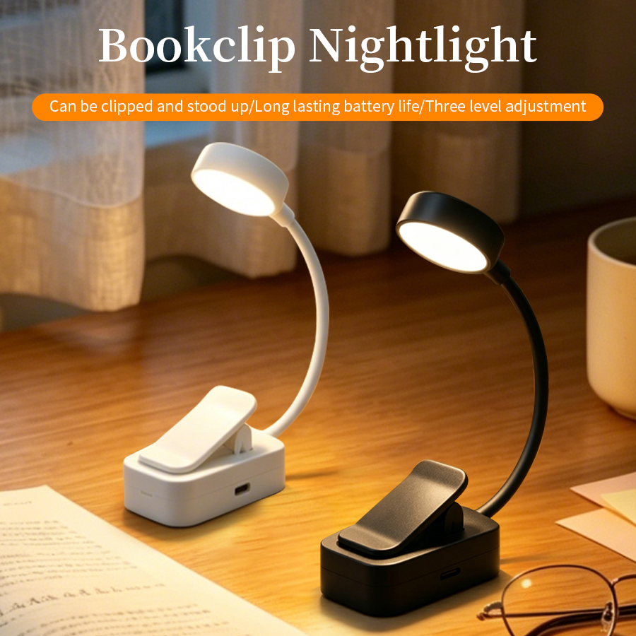 Laptop Accessories Light - LED-Schreibtischlampe, wiederaufladbar, zum Aufstecken, Buchleuchte, Augenschutz,