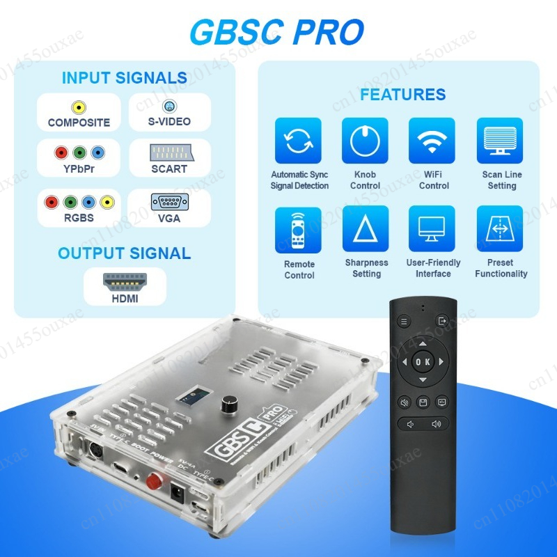Hdmi Vga Adapter - GBSC RGBS Signalwandler Composite-Video-Adapter Retro-Spielkonsole mit