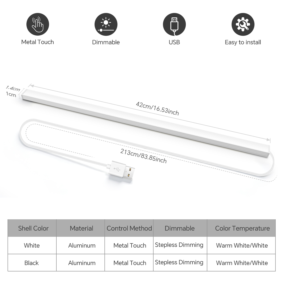 42 cm Touch-Sensor Aluminium D – Laptop Accessories Light Bewertung und Preis