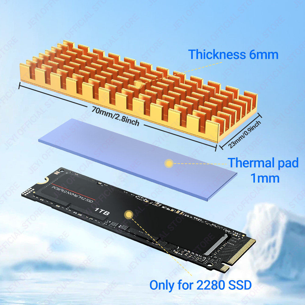 JEYI M.2 SSD-Kühlkörper, Alumi – Laptop Accessories Cooling Pad Bewertung und Preis